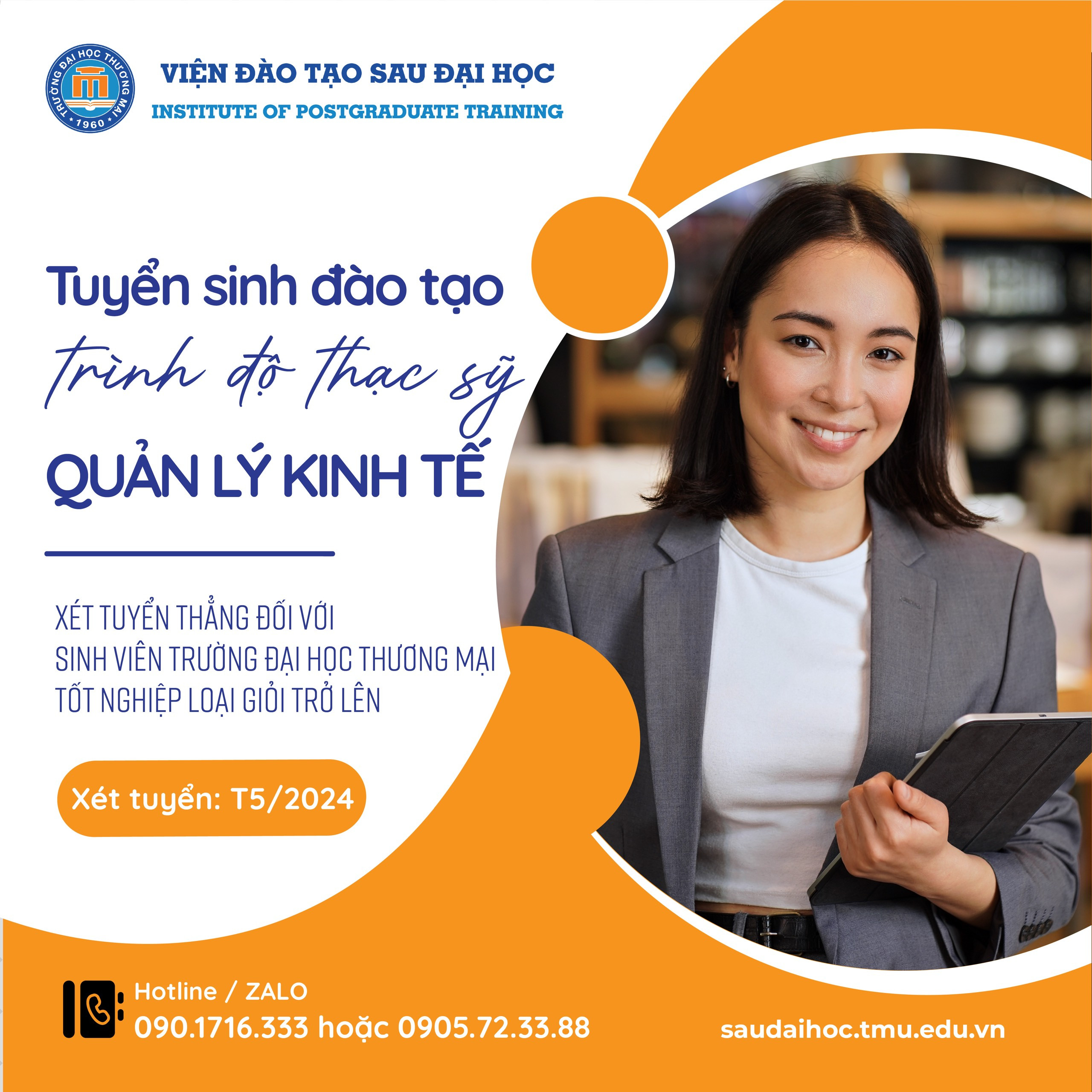 TUYỂN SINH ĐÀO TẠO TRÌNH ĐỘ THẠC SĨ QUẢN LÝ KINH TẾ ĐỢT 1 THÁNG 5 NĂM 2024