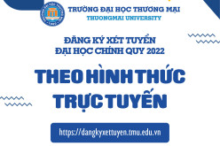 Thông báo đăng ký xét tuyển đại học chính quy năm 2022 theo hình thức trực tuyến