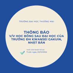 V/v học bổng sau đại học của Trường ĐH Kwansei Gakuin, Nhật Bản