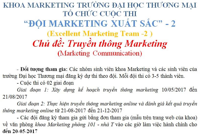 Cuộc thi "Đội thi Marketing xuất sắc"