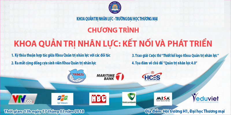 CHƯƠNG TRÌNH "KHOA QUẢN TRỊ NHÂN LỰC – KẾT NỐI & PHÁT TRIỂN"